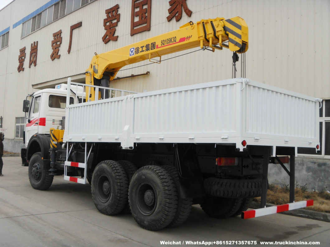 Beiben off Road Crane Truck with 10t Telescopic Boom (6X6 Trucks Mounted Crane)