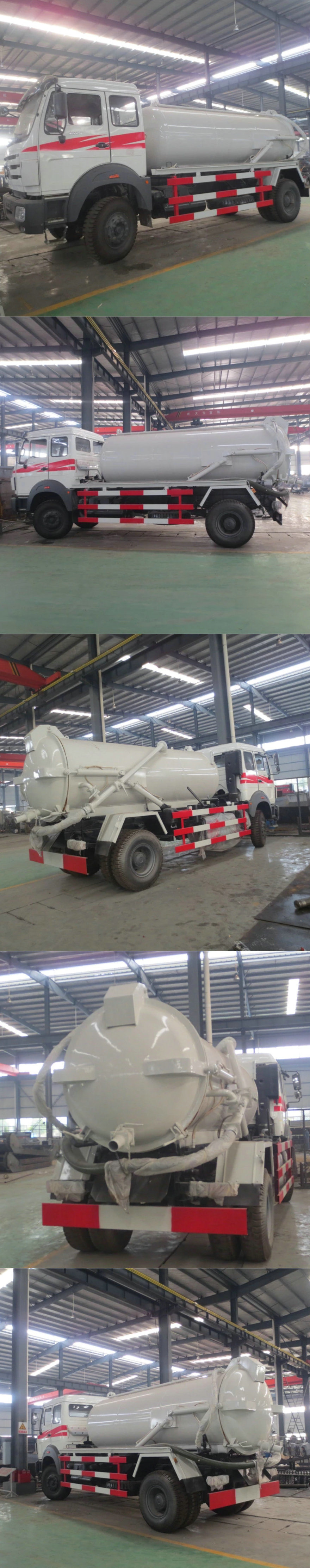 Beiben 1627 Vacuum Sewage Suction Tanker Truck 10000 L