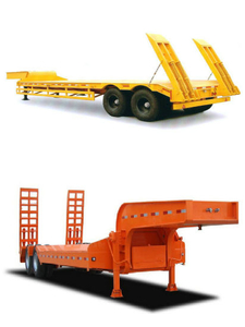 Excavator Transportation Lowbed Trailer 2 Axles Cheap Price