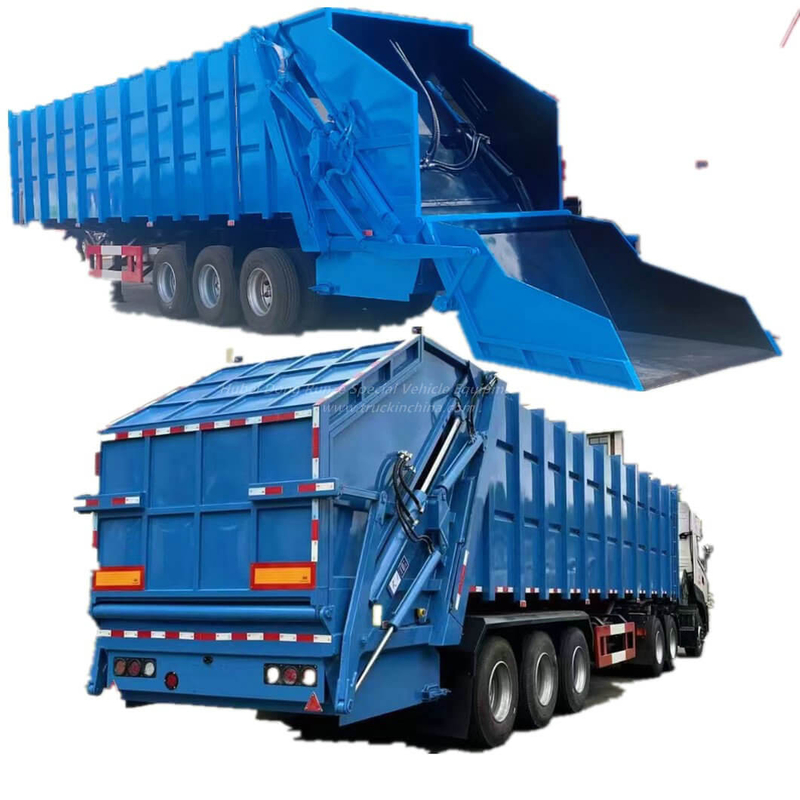 45 CBM Tri-Axles Compressed Garbage Semi Trailer 