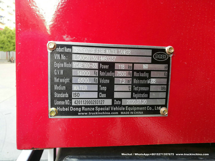 dongfeng water tanker fire trucks (1)