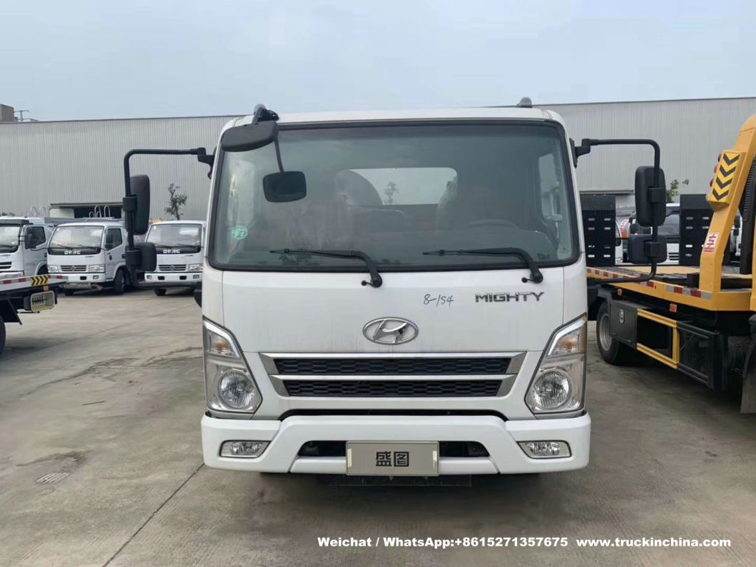 Hyundai 6t Flatbed Car Carrier Road Recovery Tow Truck (4 ton winch 5m Tilt Deck Tray Light Duty Wrecker)