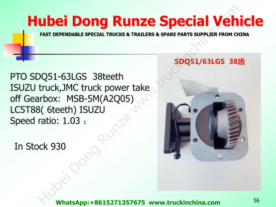 Isuzu Truck Pto Sdq51/62 Sdq51/63 (Gearbox Power Take off For ISUZU QINGLING Transmission MSB-5M LC5T88 PTO Part Assembly)
