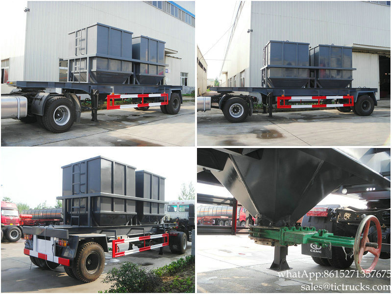 Customized Bulk Trailer Truck (1 Axle For Bulk Powder, Bean, Feed, Zinc Oxide Hopper Grain Distance Transport)
