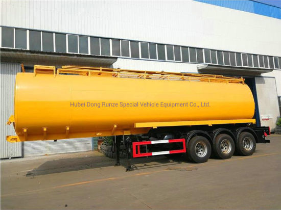 Dangerous Acid Tank Trailer (Steel Lined Plastic LLDPE 16mm Customize Tanker Capacity 28 -45M3)