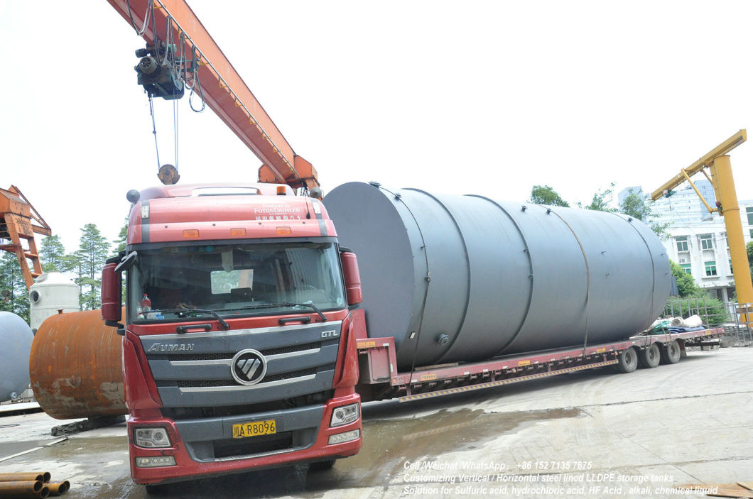 Vertical Steel Lined LLDPE Tank 3000gal -35000 Gallon Hydrochloric Acid Storage Tank 1kl-135kl