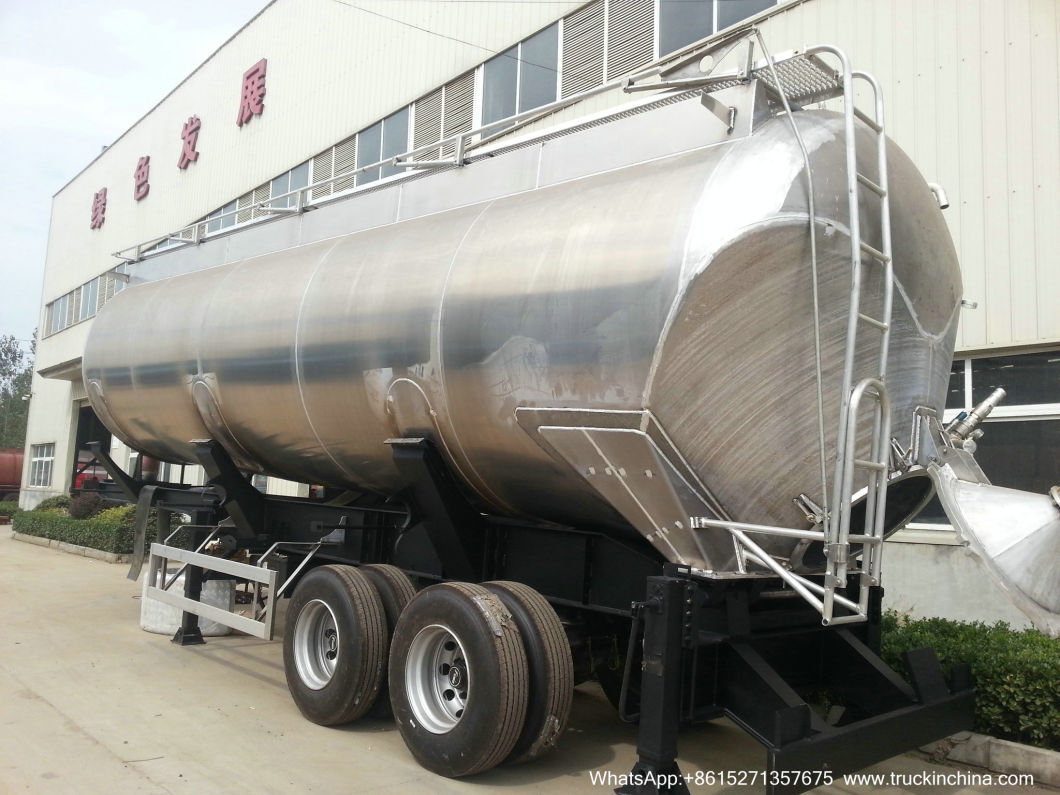 Wheat Flour Bulk Tanker with Tipping Hydraulic Cylinder (6000USG-10000USG Wheat, Flour, Bulk Powder Aluminum Alloy Tipper Tanker Truck)