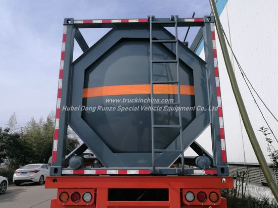 Hydrofluoric Acid Tank Container Un179 Hf for Road Transport (Tanker) in 30FT, 40FT Frame Steel Lined LDPE for HCl (max 35%) , Naoh (max 50%) , Naclo (max 10%)