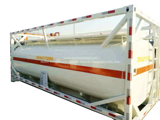 20FT ISO Tank Container 18 -21CBM HCl (max 35%), NaOH (max 50%), NaCLO (max 10%), PAC (max 17%),H2SO4(60%,98%) ,HF ( 48%),H3PO4 (10%-85%),NH3. H2O,H2O2 (30%)etc