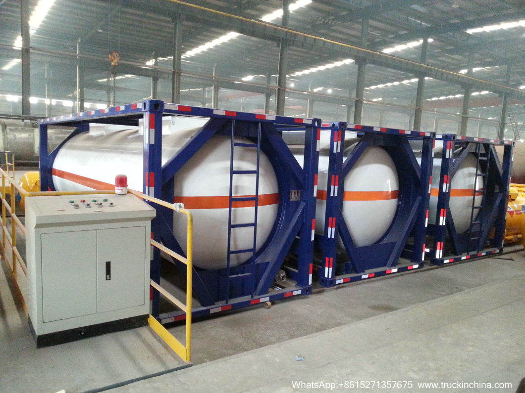 ISO LPG Propane Gas Tank Container 30FT (30000L Pressure Vessel Liquid Sulfur Dioxide, Lquid Gas, Isobutane, Dimethyl Ether 15-20T)
