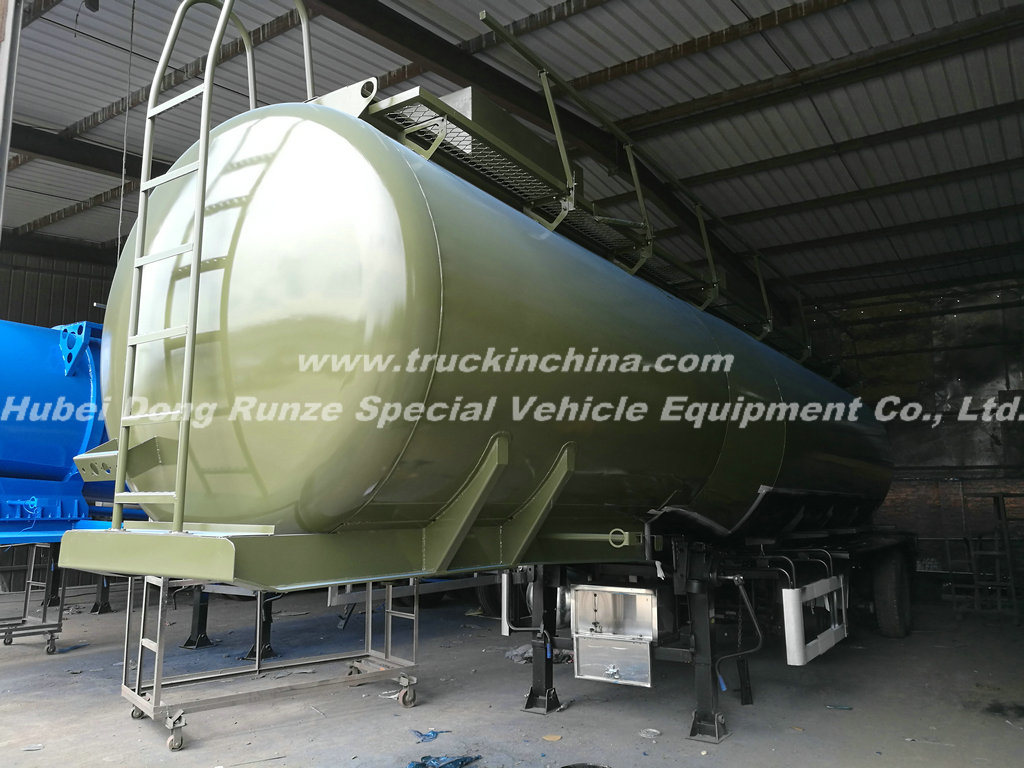 3 Axles Acid Tank Trailer for HCl (max 35%) , Naoh (max 50%) , Naclo (max 10%) , PAC (max 17%) , H2so4, H3po4 (10%-85%) , Nh3. H2O, H2O2 (30%) etc 28cbm-45cbm