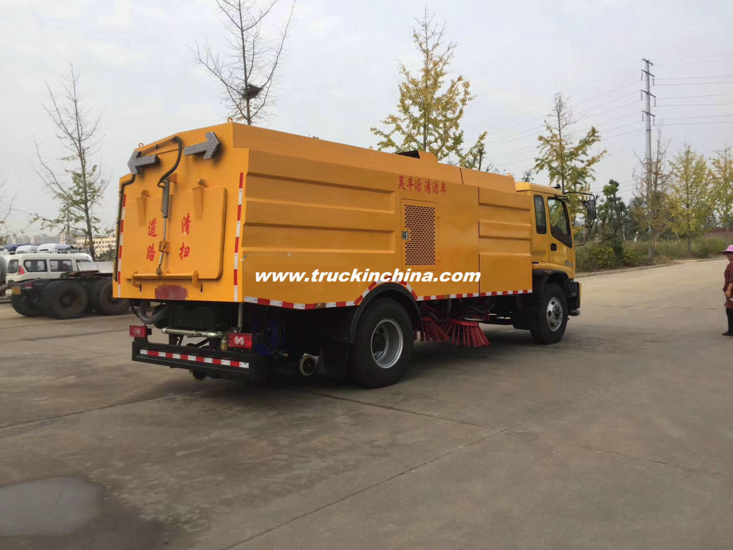 Japan Brand New I. S. U. Z. U Ftr Road Sweeper Truck 6 Cbm Garbage +7 Cbm Water Stainless Steel 304