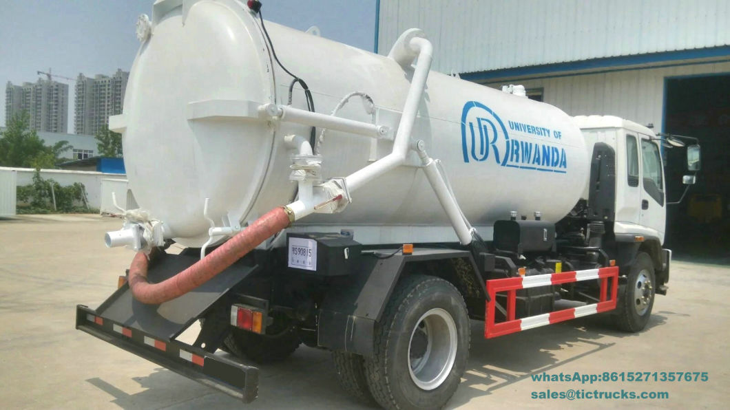 I-S-U-Z-U Vacuum Truck Cesspit Emptier -10000 Liters (Septic Tank) Rwanda