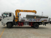 Flat Bed Wrecker with Loading Crane for Car Recovery on Road (5T -6T Crane Car carrier)