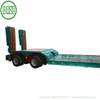 Customized 2 Axle Hydraulic Lifting Platform Lowbed Semi Trailer with Hydraulic Steering Axle Hydraulic Loading Ramp
