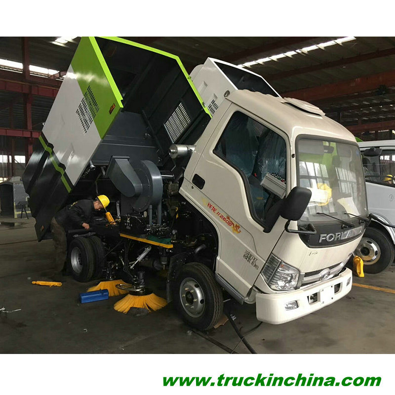 Mini Right Hand Drive Forland Truck Mounted Vacuum Road Sweeper 2.5m3