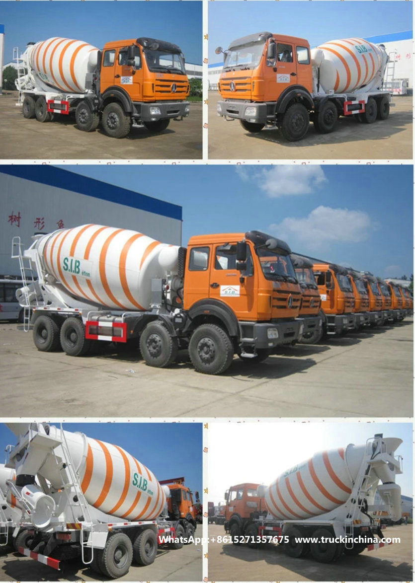 3138 Beiben 12 Wheelers Transit Concrete Mixer Truck (14, 16cbm 18cbm Mixer Drum)