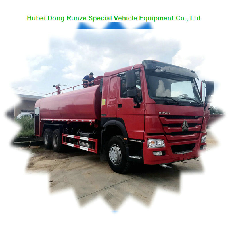 HOWO 6X4 Water Tank Pumper Truck 20000L Water Fire Sprinkler Truck 371HP 20t