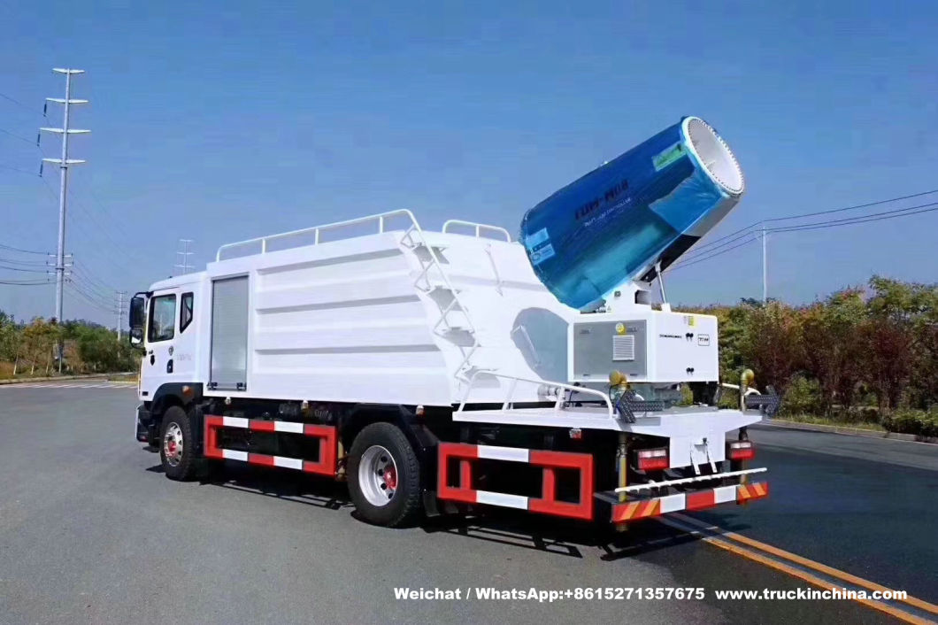 10 Tons Multifunctional Dust Suppression Vehicle Disinfection Pesticides Spray Fog Cannon Tanker (60M -80M Cannon)