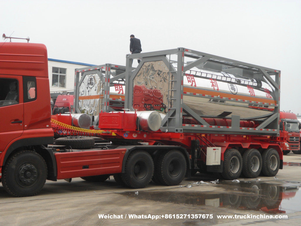 20FT ISO Tank for Toxci Yellow Phosphorus Stainless Steel Insulated Tank Container with Steam Heating System (20000 Liter)