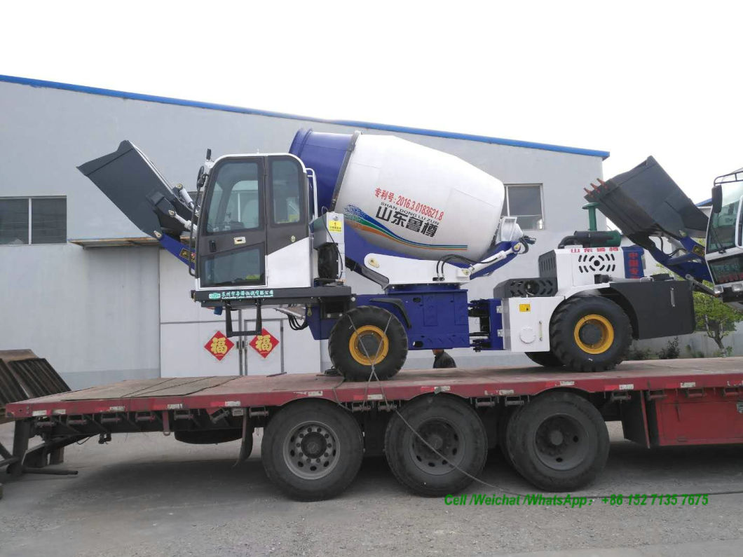 Luzun Self Loading Concrete Mixer Truck 2.6m3 -3cbm (Self Loading Cement Mixer Truck With Air Conditioning Self Loading Automatic Weighing Scale)