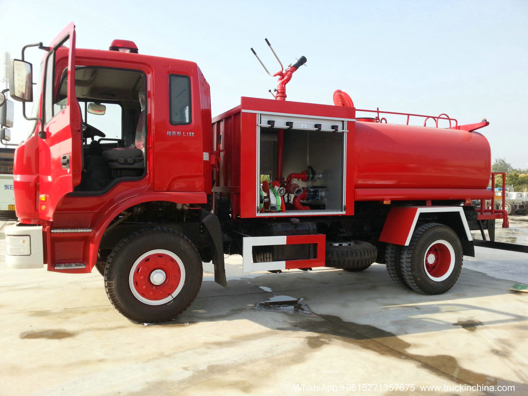 JAC 6 Wheels Drive 6 Ton Water Tanker Mounted with with Fire Water Pump and Fire Monitor Water Cannon Spray 50m