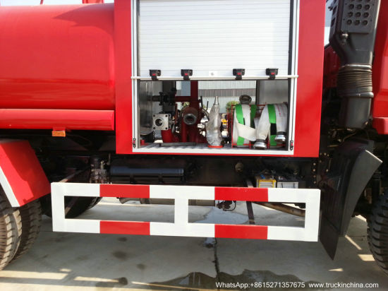 JAC 6 Wheels Drive 6 Ton Water Tanker Mounted with with Fire Water Pump and Fire Monitor Water Cannon Spray 50m
