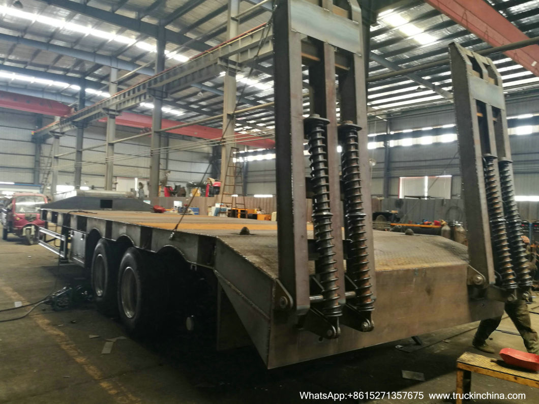3 Germany BPW 14t Axles Low Bed Trailer 60 Tons Customizing with 20FT Container Locks (12.8*3*3m) CIF Momombasa