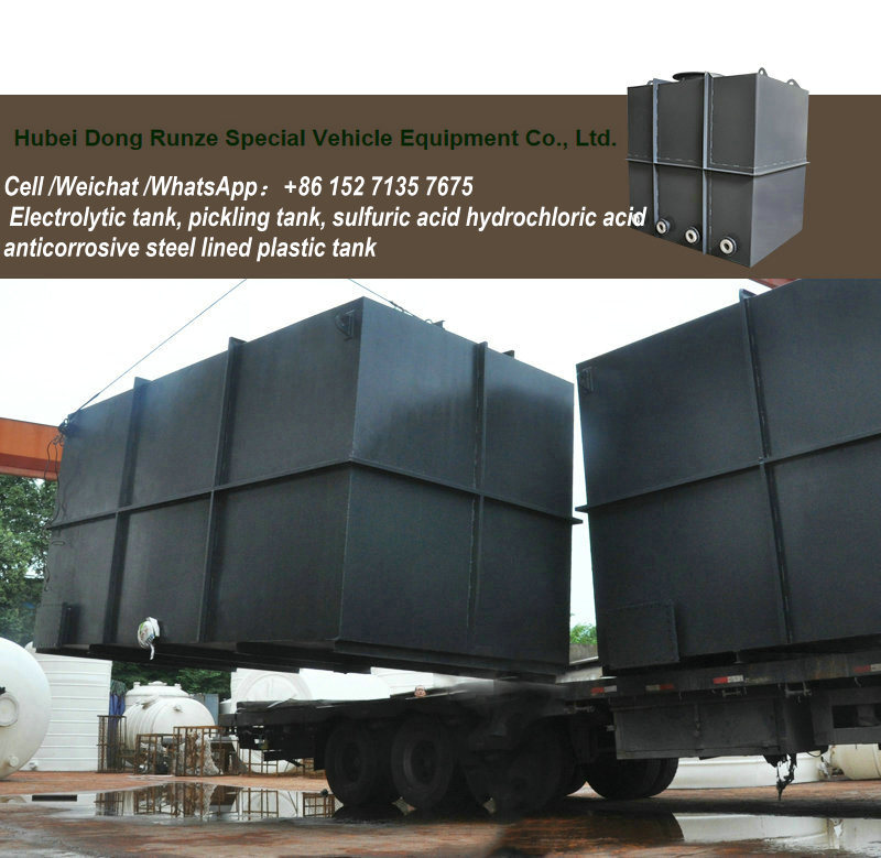 Steel-Lined Plastic Square Tank, Electrolytic Tank, Pickling Tank Acid Containment Vessels Custom Made Rotationally Molded Linear Resins LLDPE