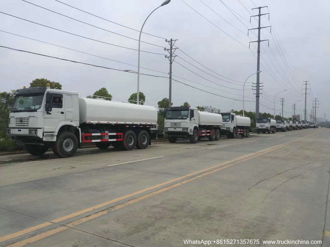 Wholesale HOWO off Road 6X6 Awd Water Tanker Truck (20m3-24m3 Water Tank Bowser Sinotruck) to Tema Ghana
