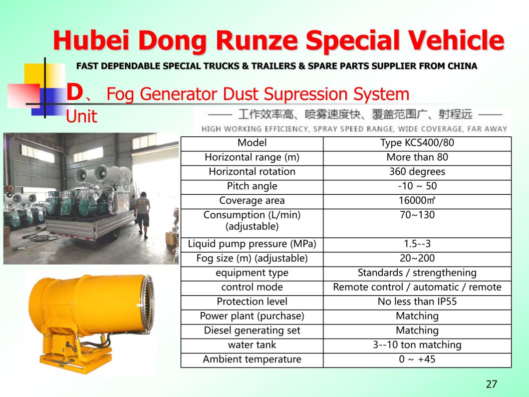Fog Cannon with Fog Generator Dust Supression System Unit (Sprayer Water Mist 50m-200m Citywide Disinfection Cannon, Sterilization Spray Machine)