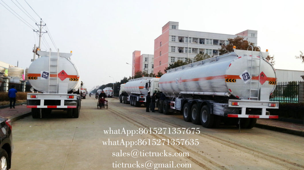3 Axles Stainless Steel Tank Trailer for Drinking Water, Edible Oil, Liquid Food, Milk, Alcohol