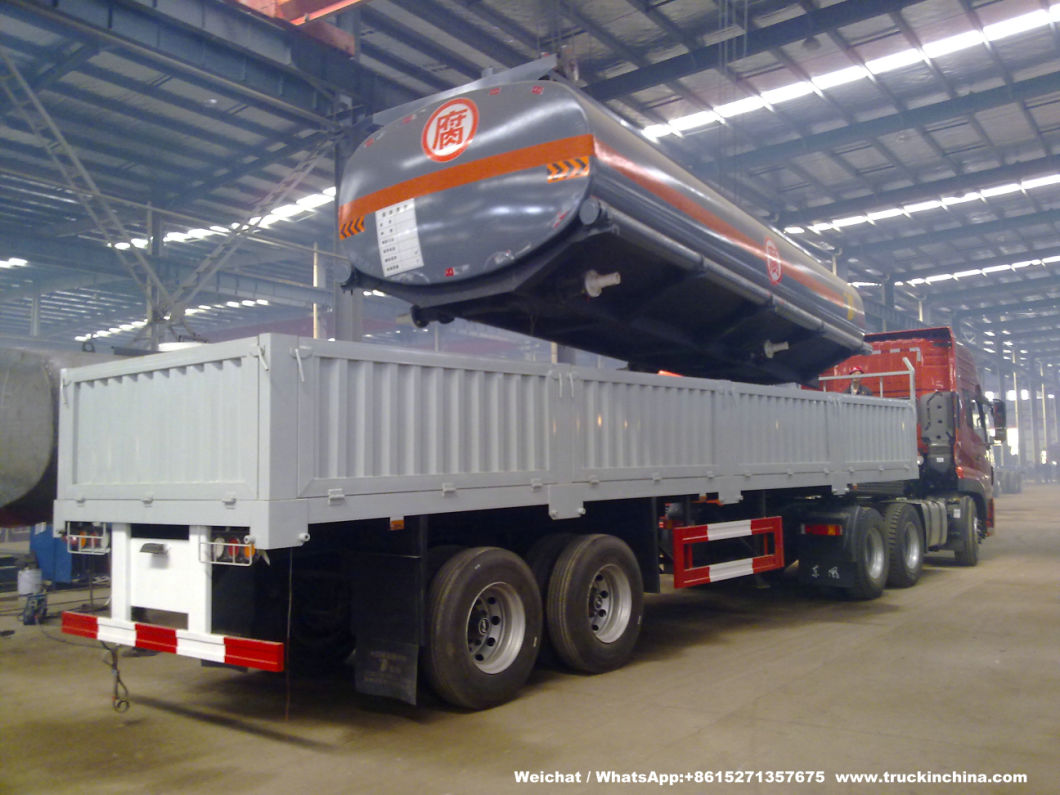 HCl Acid Liquid Transport Tanks (Hydrochloric Acid Tanks Acid Tanker Steel Lined PE Road Chemical Tank 16000L -17500L)