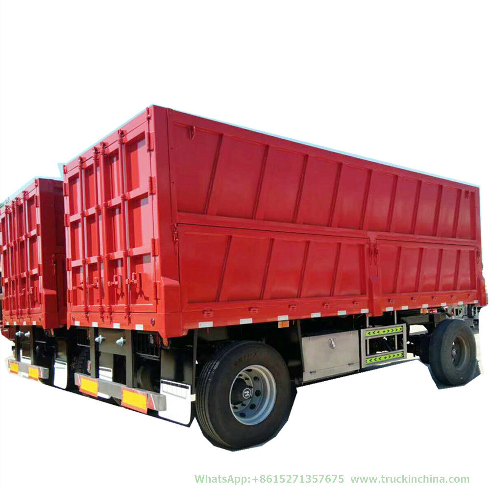 Customized 2-3 Axles Drawbar Full Trailer Dolly Trailer (Cargo Stake 10T -40T)