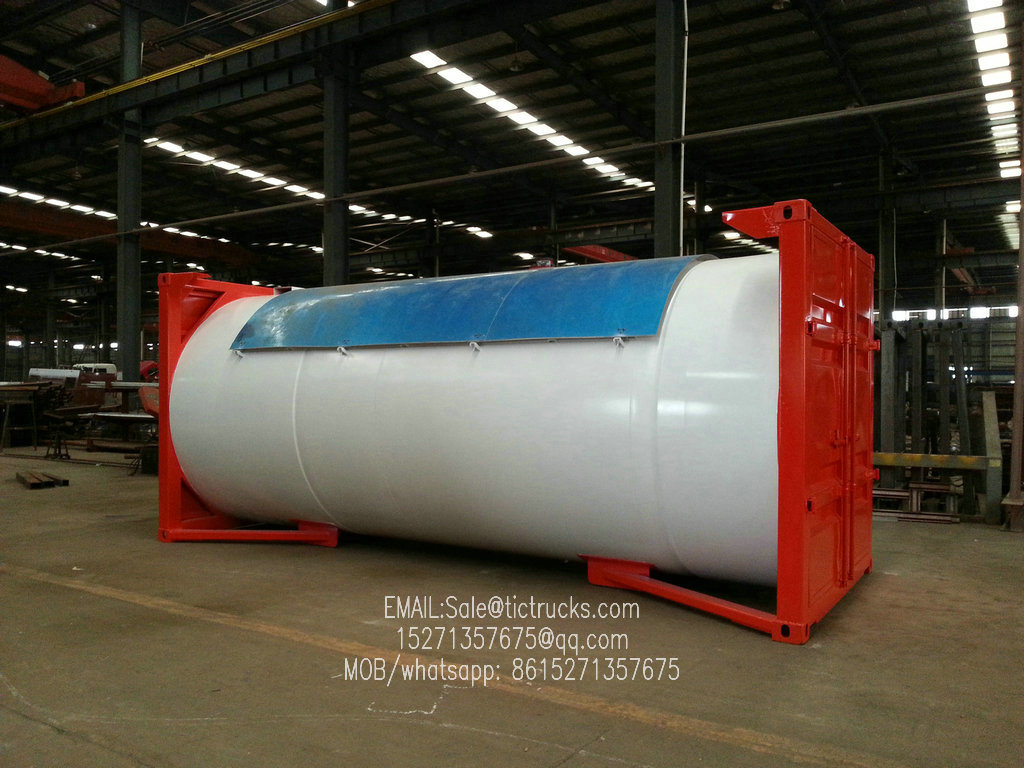 20FT ISO LPG Tank Container for Liquid Propane, Cooking Gas, Dem, Isobutane 24kl -40kl Custermizing Container Trailer Mounted 