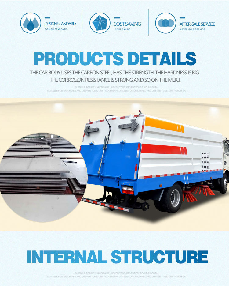 Efficient Road Sweeper 8000 Liters Street Cleaning Truck Road Sweeper Euro 5.6