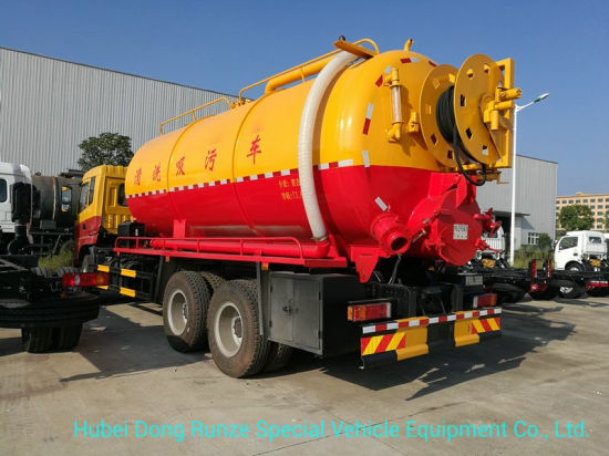 Vacuum Tanker Combined Sewer Jetting 15, 000 Liters-20, 000liters VAC Tank Mounted Water Ring High Pressure Vacuum Pump Rhd or LHD 6X4 /6X6