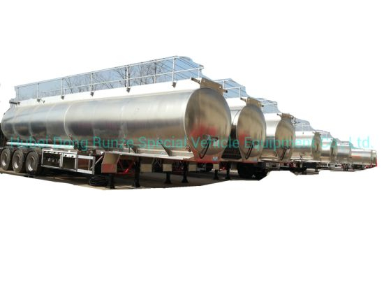 Aluminum Alloy Tanker Trailer 40kl for Diesel, Oil, Gasoline, Kerosene Road Transport with 3 BPW Axles