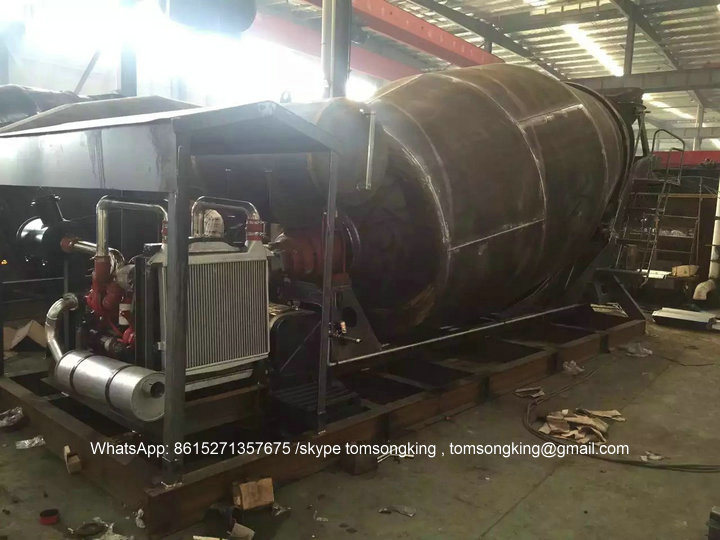 Concrete Mixer Tank Skid Mounted for Ship / Train Tunnels 3-12cbm (Max Skid Concrete Mixer -12000liters Tank Body