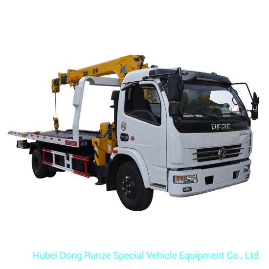 Wrecker Truck Mounted with Crane for Road Recovery Sevice Tow 5 Ton