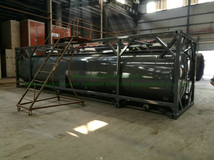 Custermizing Road ISO Tank Containers 40FT for Liquid Caustic Soda (Naoh Max 50%; Bleach Naocl 15% and Acid HCl 35%, 26000L-40, 000L
