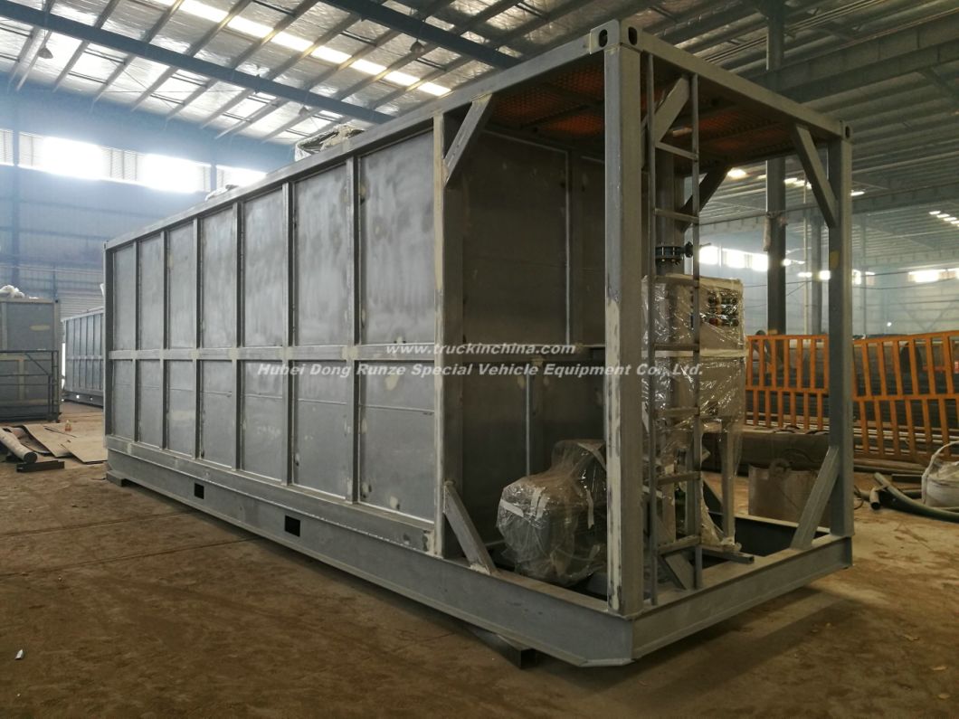Skid 500 Bbl Frac Tank Steel Lined PE for Oilfield Chemical Contain (Skid With Motor Pump and Reactor Motor Stirring For Mxing HCl Hydrochloric Acid)