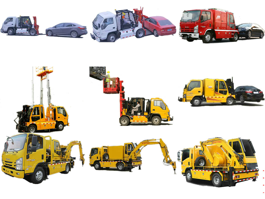  Customized ISUZU Emergency Recovery Truck Mounted Forklift Tow Rescue Truck