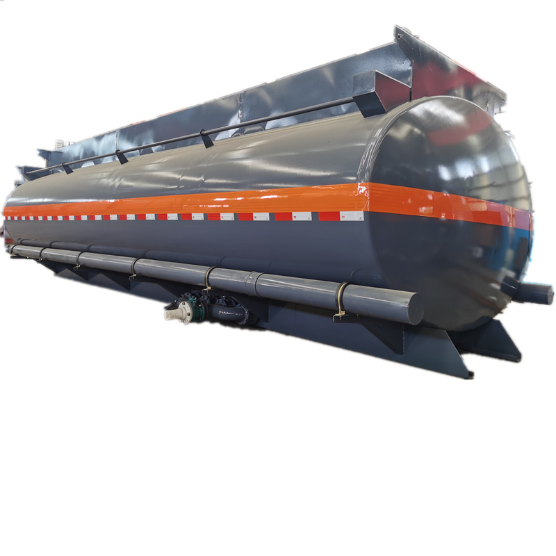 18MT Hydrochloric Acid Chemical / Acid Tanker Trucks Body Elliptical Tank For Sale PE Lined 16mm 