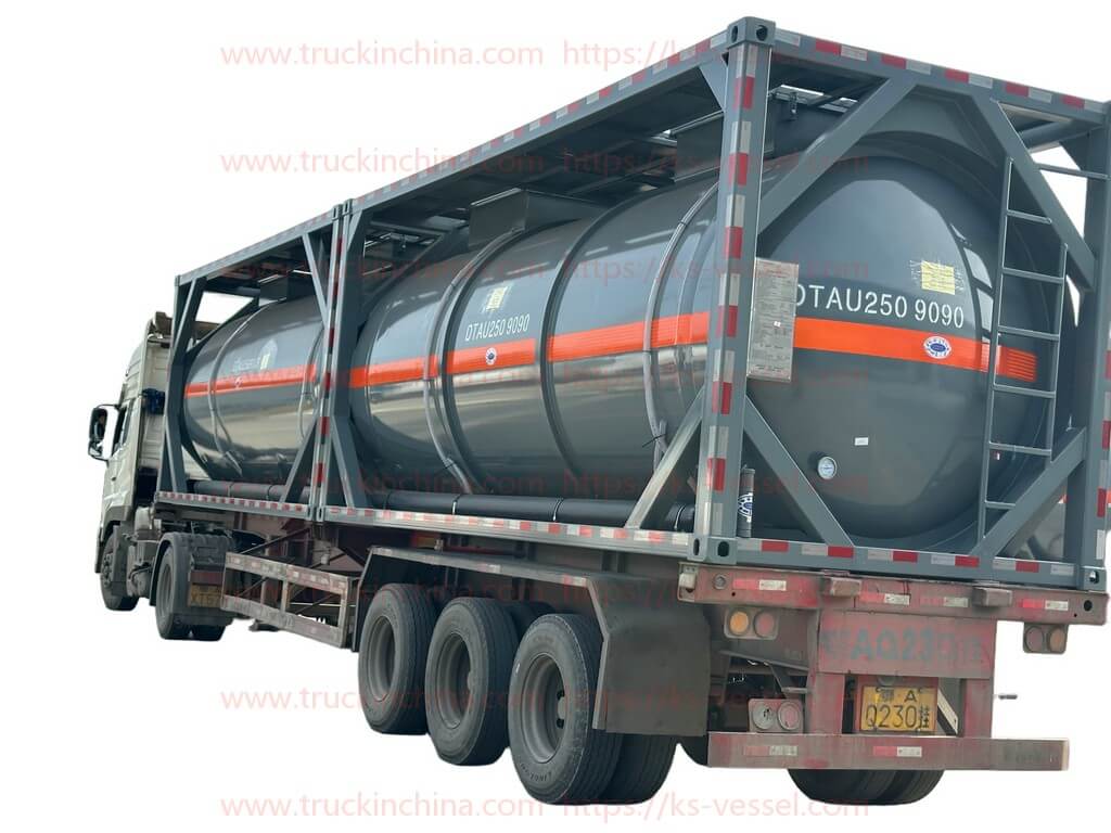 T7 T14 ISO tank Container PE Lined for HCL HF KOH Potassium Hydroxide (29)