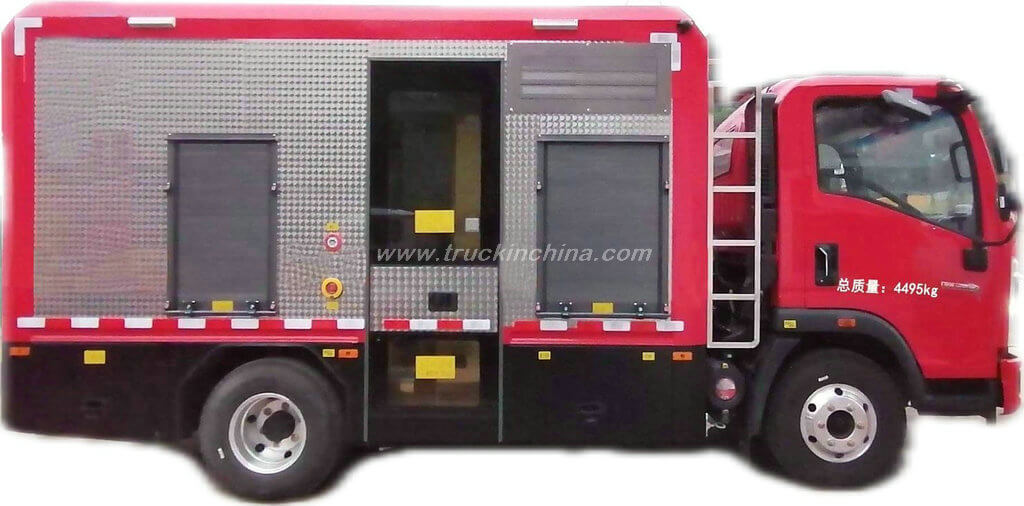 HOWO Flood Rescue Truck with Mobile Drainage Pump1000 m3/h