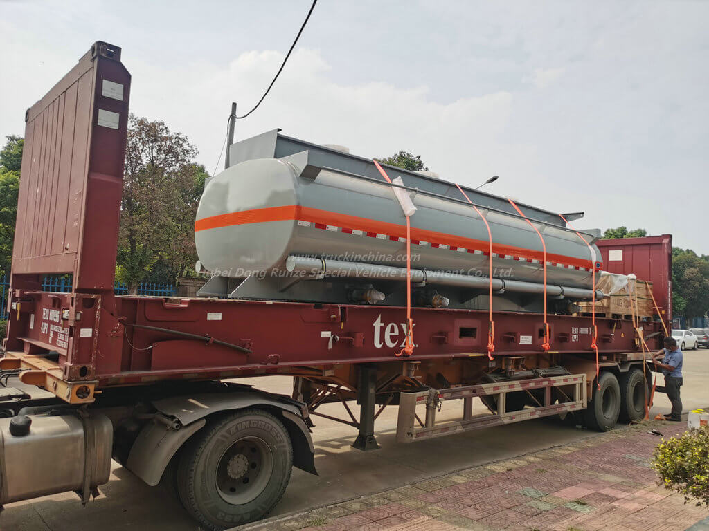 3 Sets Hydrochloric Acid HCL Tanker Lined PE Tank body for Cargo Truck 13m3 -16.5m3 to Vietnam