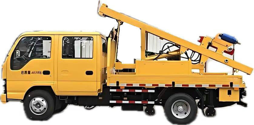 Customize ISUZU Truck Mounted Guardrail Post Driving And Drilling Equipment 