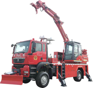 HOWO ​All-drive Off-road 4X4 Emergency Rescue Fire Truck Mounted with Excavator Breaking Device