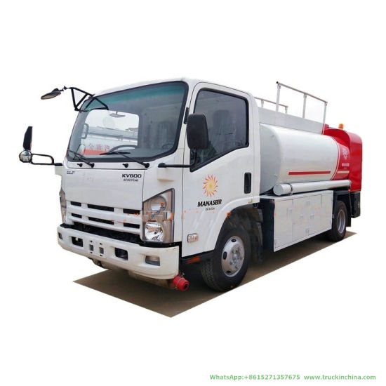 Isuzu Fuel Oil Bowser Tanker (Carbon Steel Stainless Steel Gasoline Tank Truck with Flow Meter 1000 Gallon)